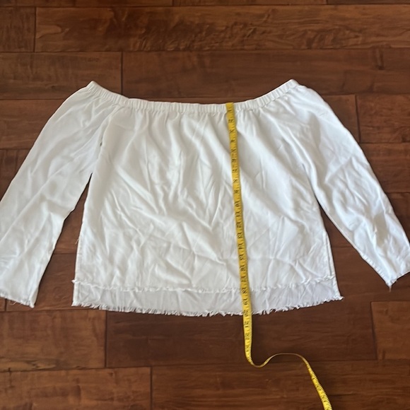Anthropologie Cloth & Stone Sundays Off The Shoulder Top White - Picture 6 of 11